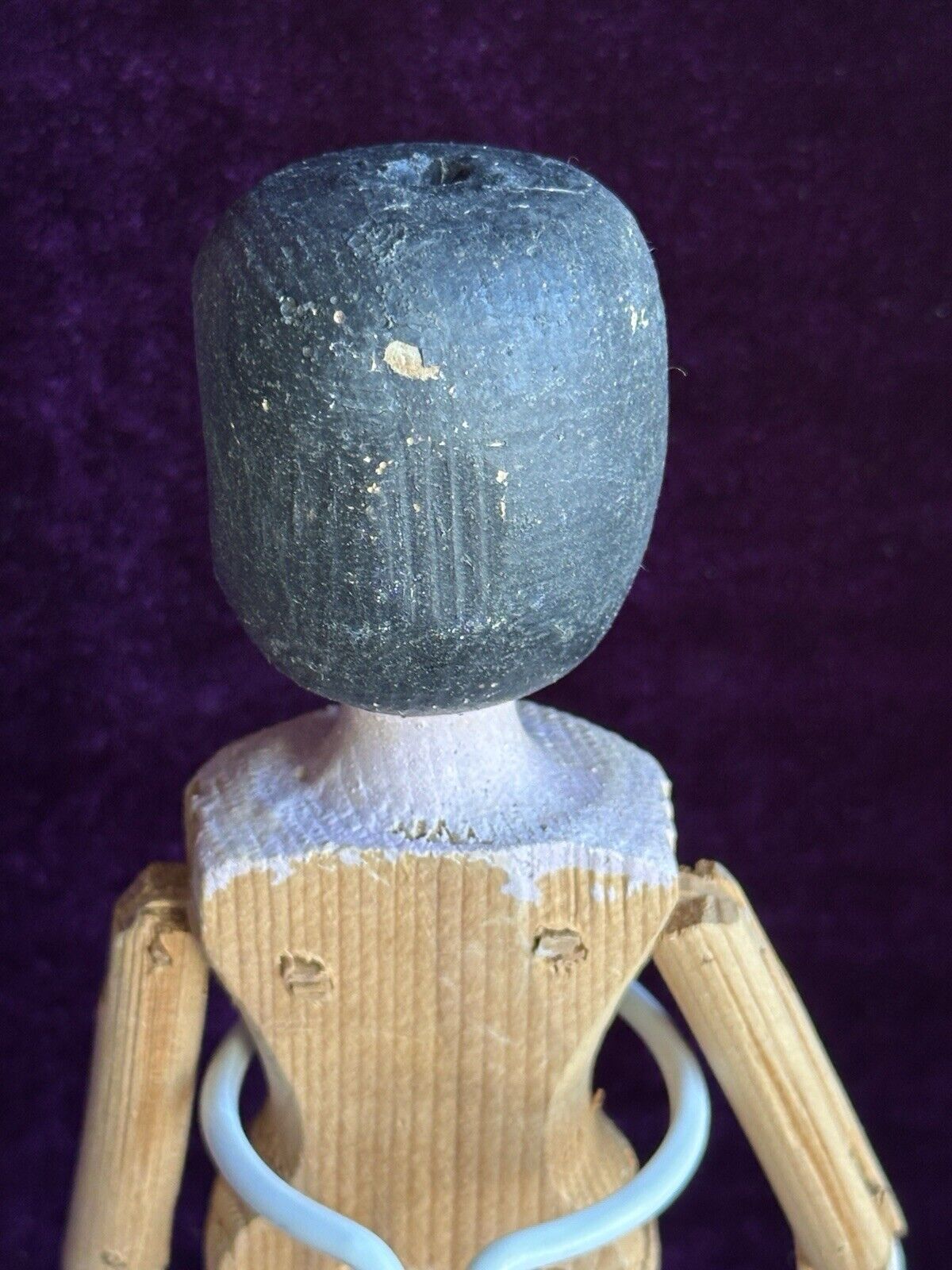 Antique German 11.5” Grodnertal Wood Peg Jointed Doll