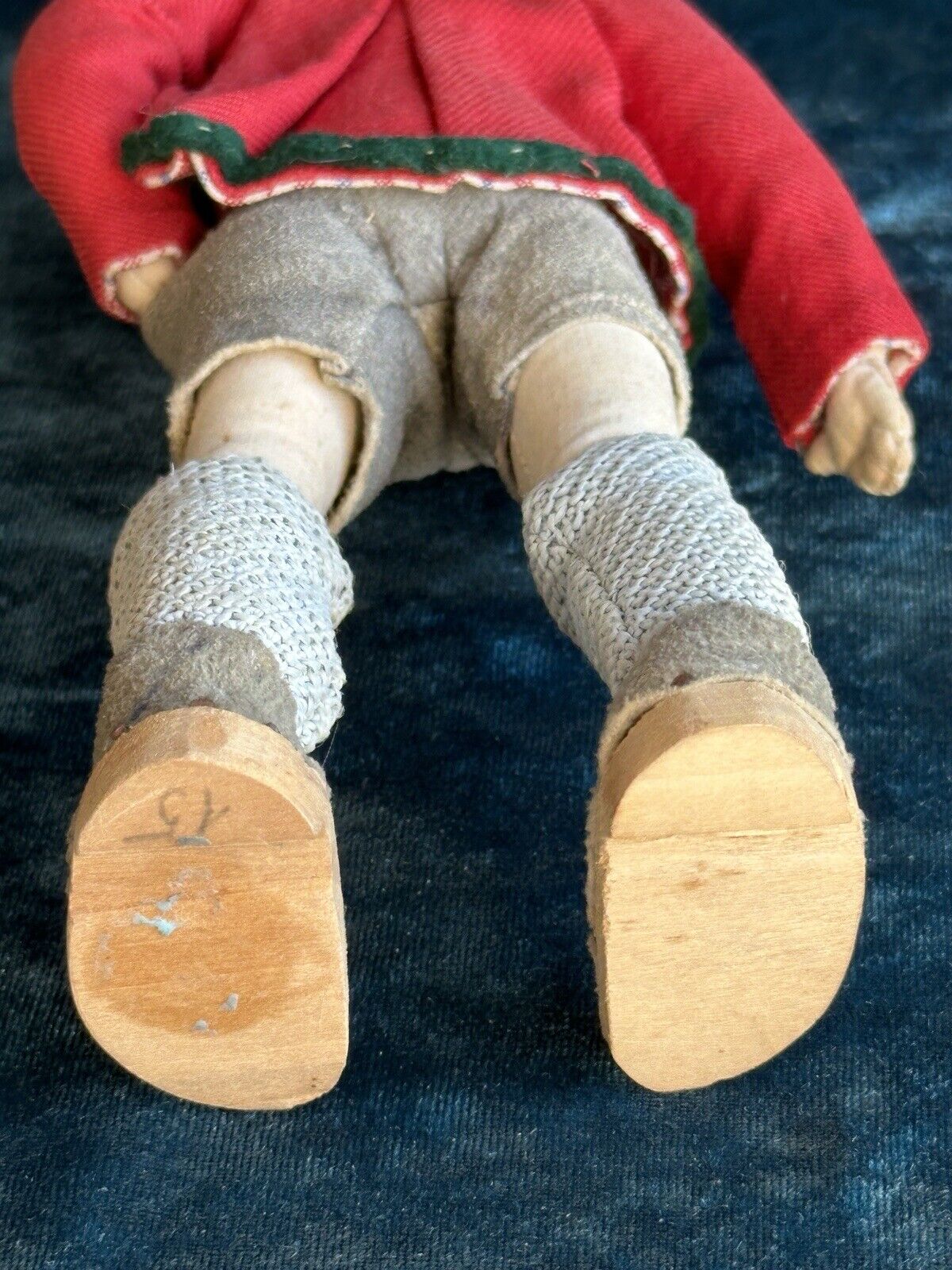Unidentified Vintage (?) 8.5” Cloth Leather Boy Doll