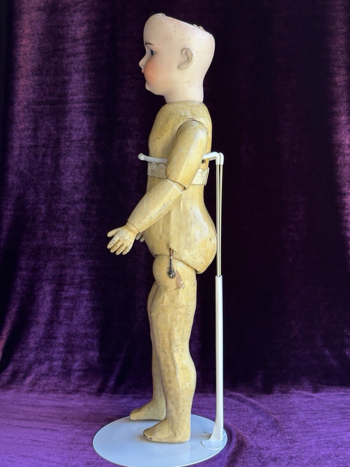 Antique French SFBJ Bebe 60 Walker Body Mechanical Bisque Head Doll