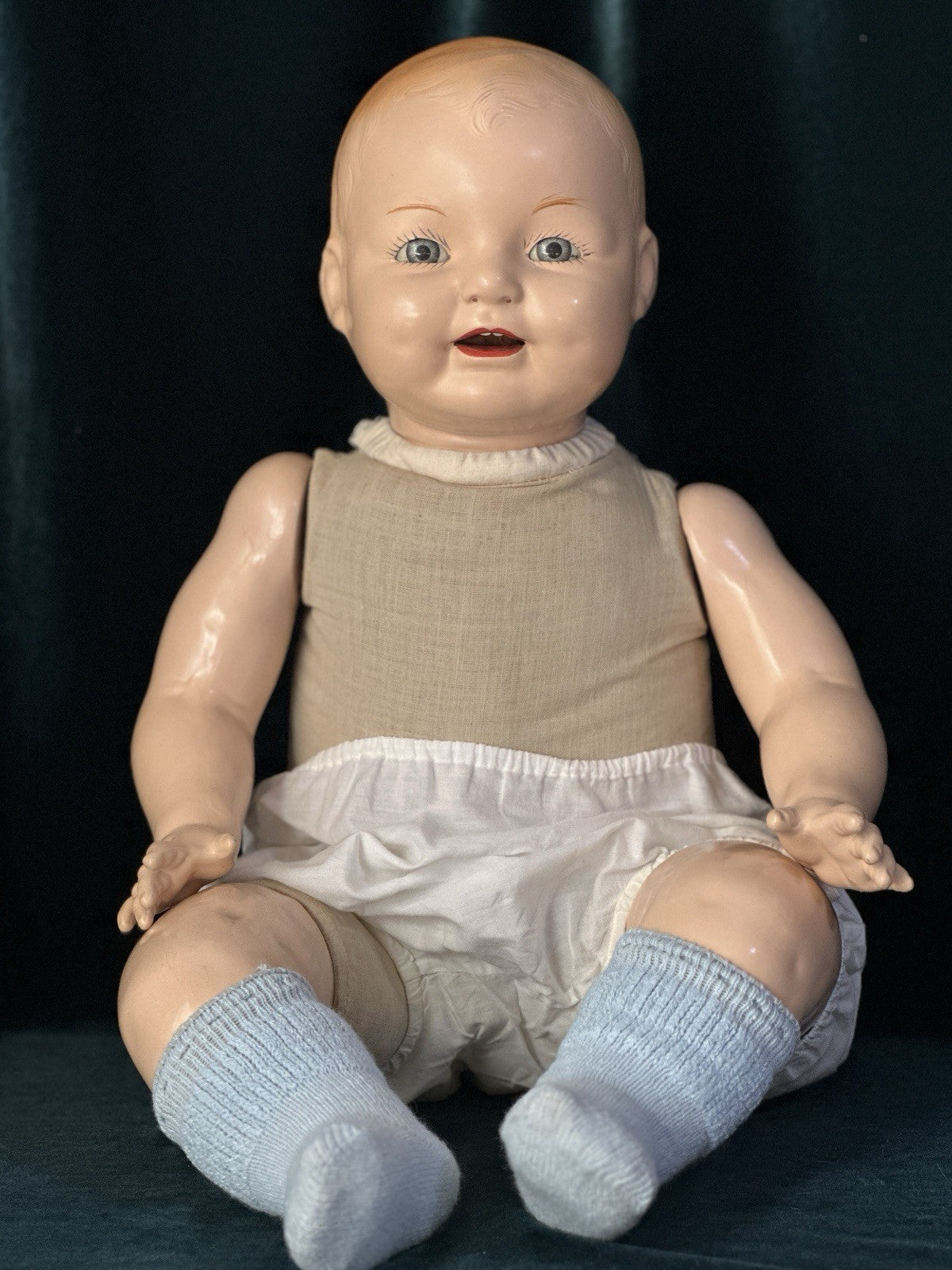 Large 26” Vintage American E.I.H Horsman Composition Doll Dimples