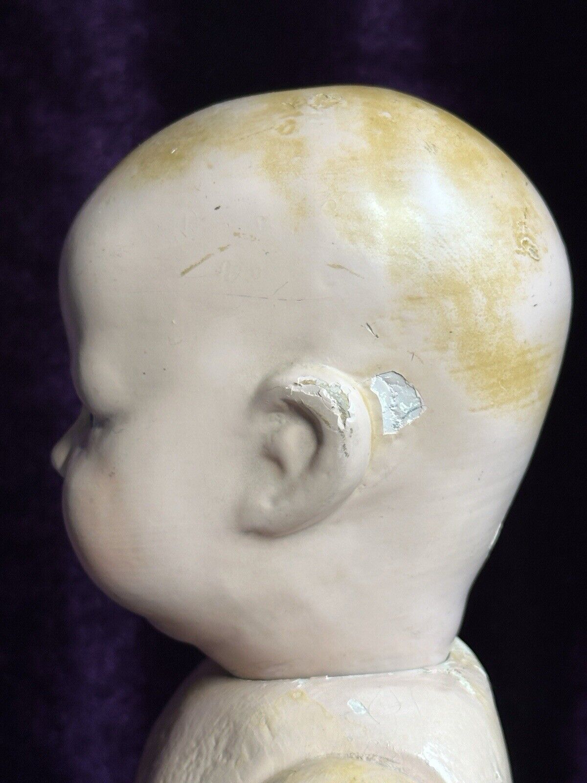 Antique American Schoenhut 14” Wood Baby Doll