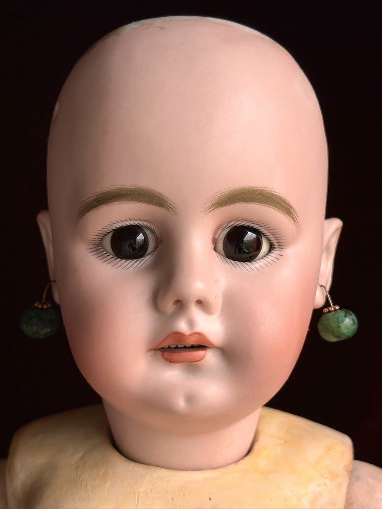 Large Antique German 28” Simon Halbig 949 Bisque Head Open Mouth Doll