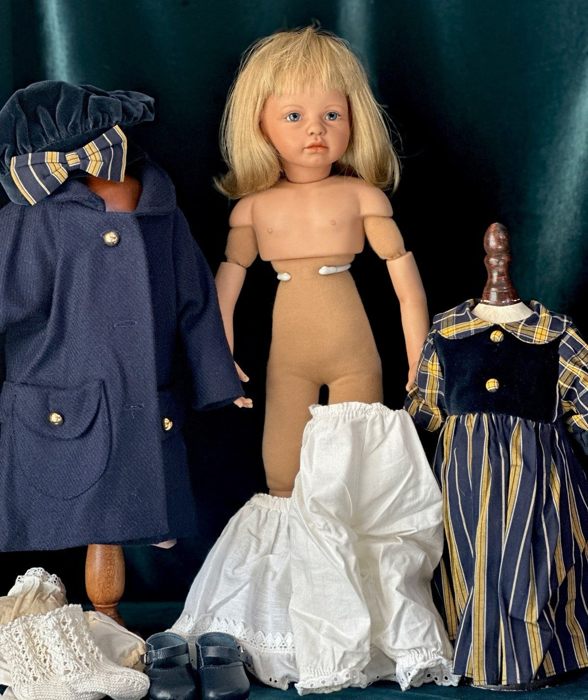 Collectible Artist 18” Porcelain Doll LE 30 With Teddy Bear