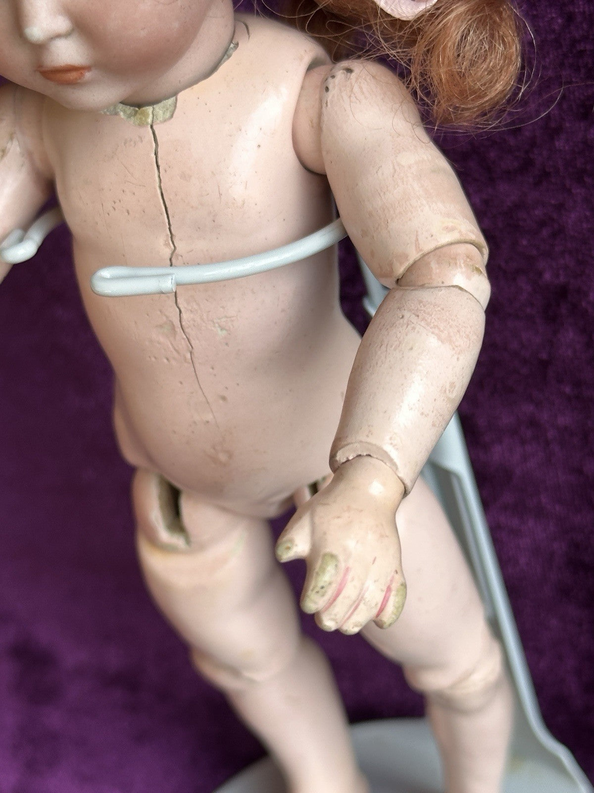Antique German 7” Kammer Reinhardt 101 Marie Bisque Head Doll