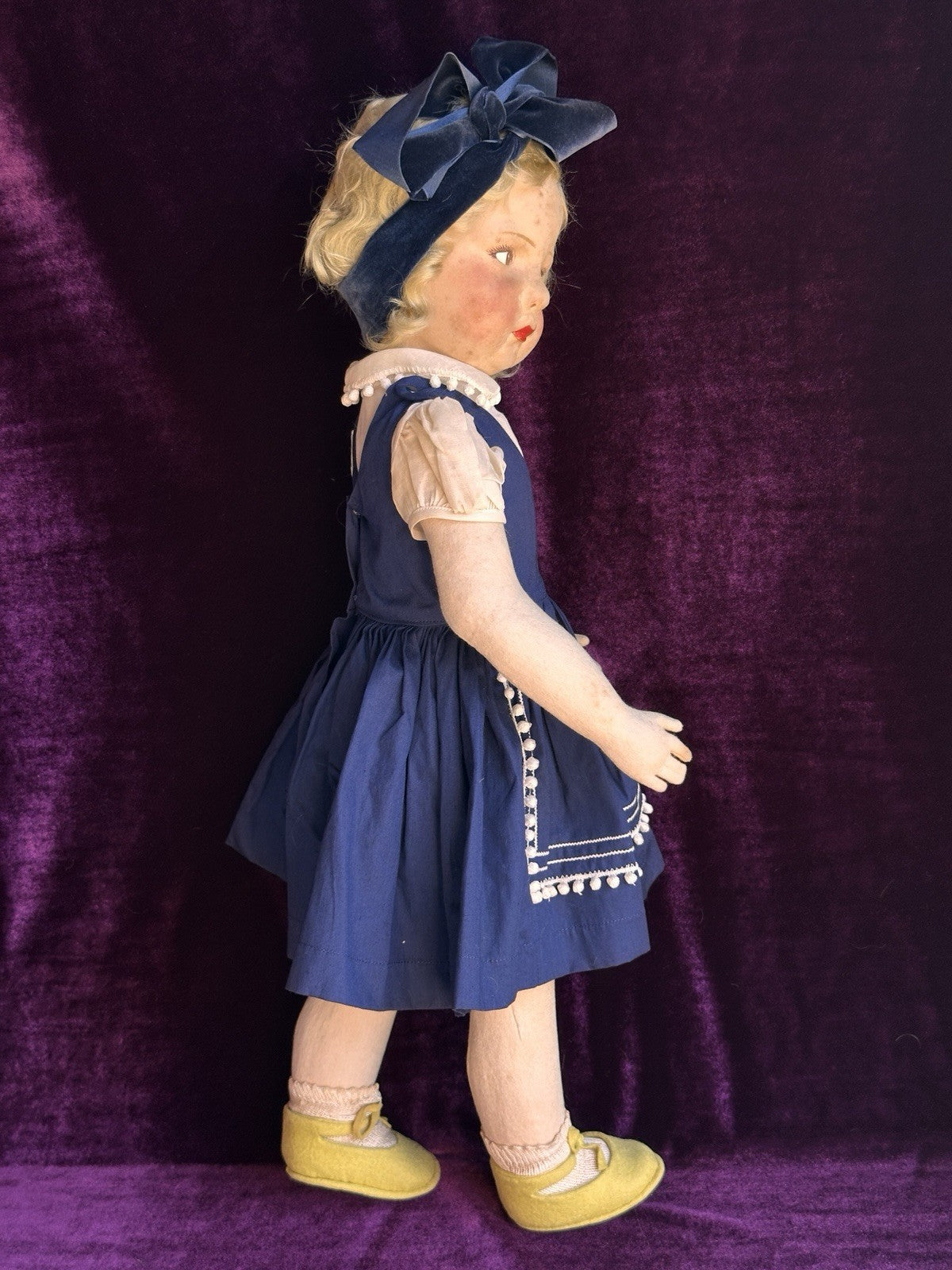 Large Vintage Italian 22” Lenci 300 Series Felt Doll