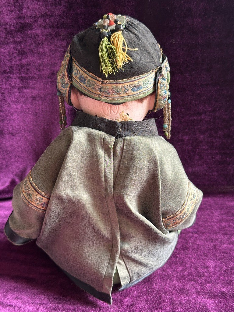 Antique Japanese 12.5” Morimura Brothers Asian Baby Doll with Original Outfit