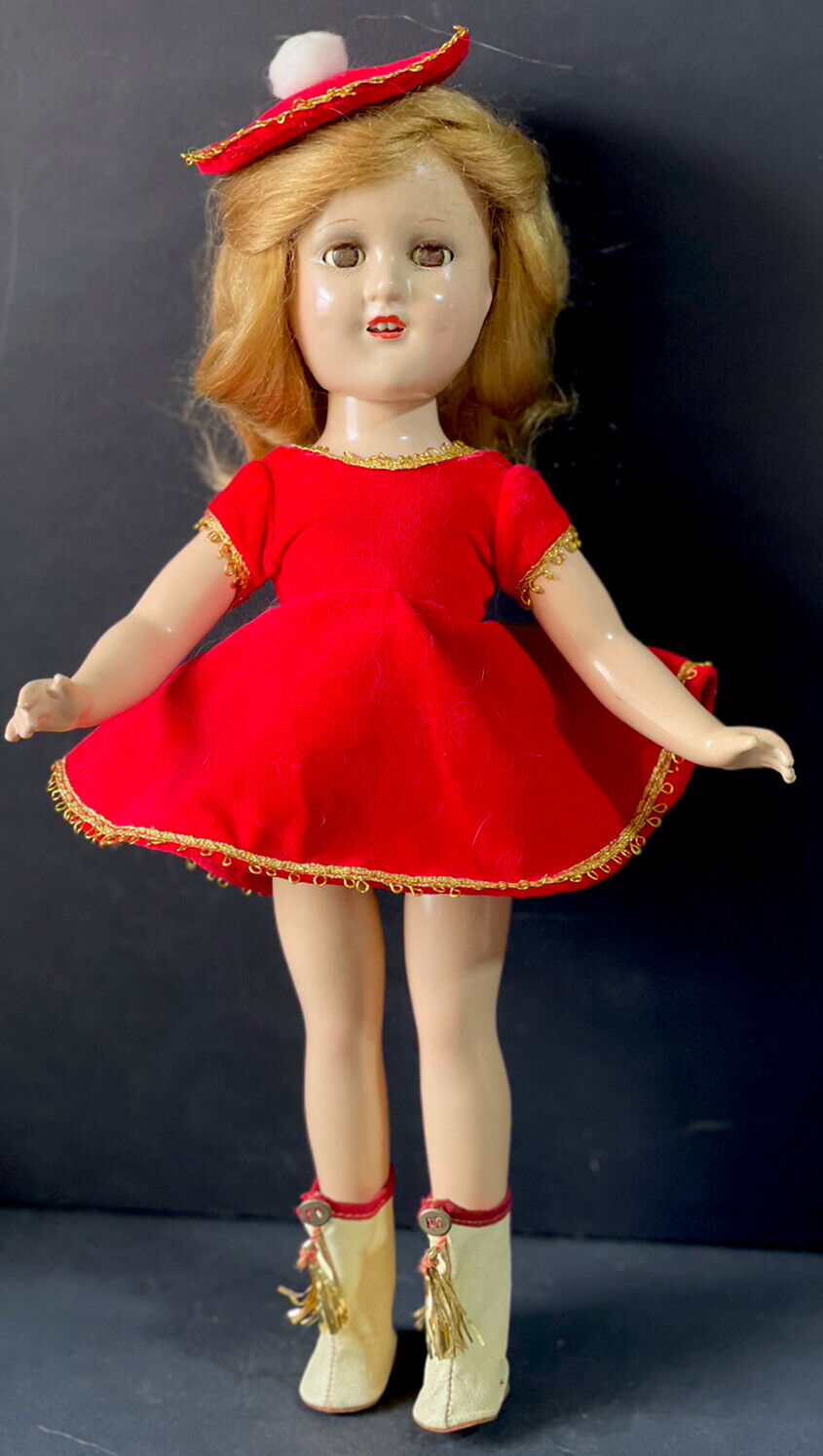 Vintage Madame Alexander 14” Sonja Henie Composition Doll