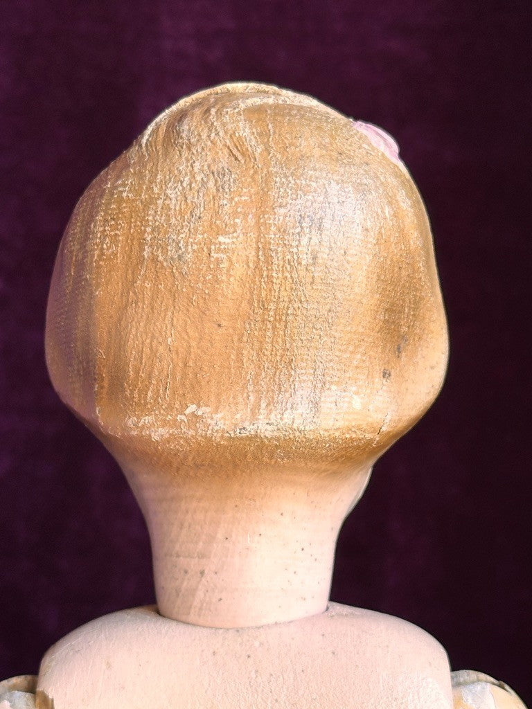 Antique American 15” Schoenhut 101 Series Wooden Jointed Girl Doll Molded Hair