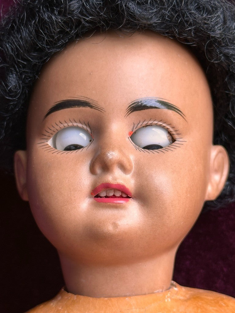 Rare Antique German 17" Armand Marseille 1894 Dep Dark Complexion Boy Doll