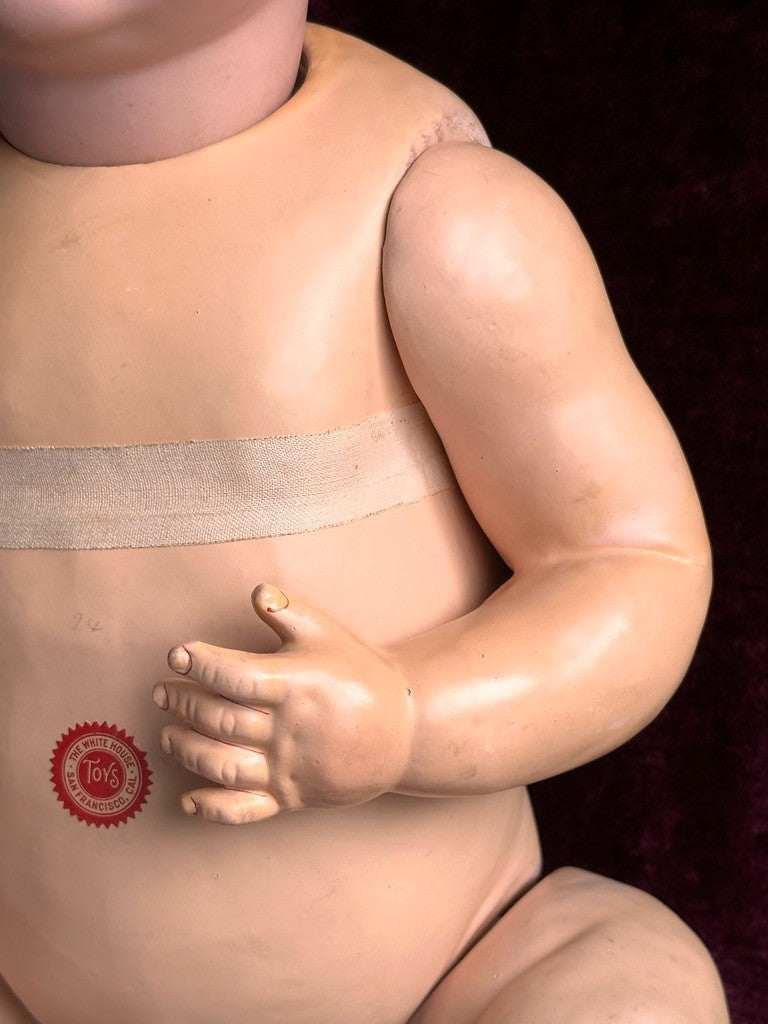 Large 21” Antique German JDK Kestner 257 Bisque Head Baby Doll Composition Body