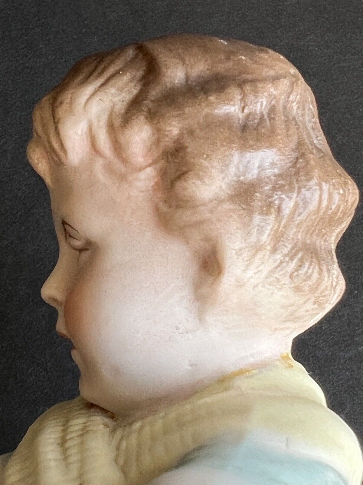 Antique German Gebruder Heubach (?) Unmarked Bisque Boy Figurine