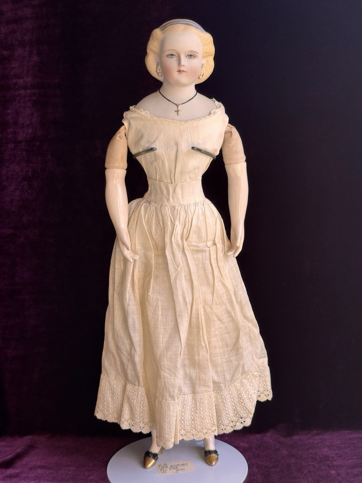 Vintage 1957 18” Reproduction of Antique German China Parian Fashion Doll