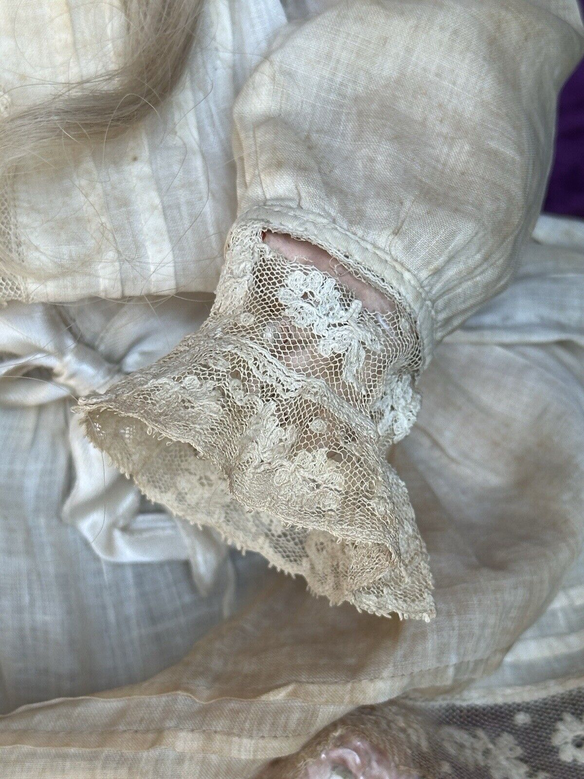 Antique German 16" Schuetzmeister & Quendt 201 Bisque Head Baby Doll