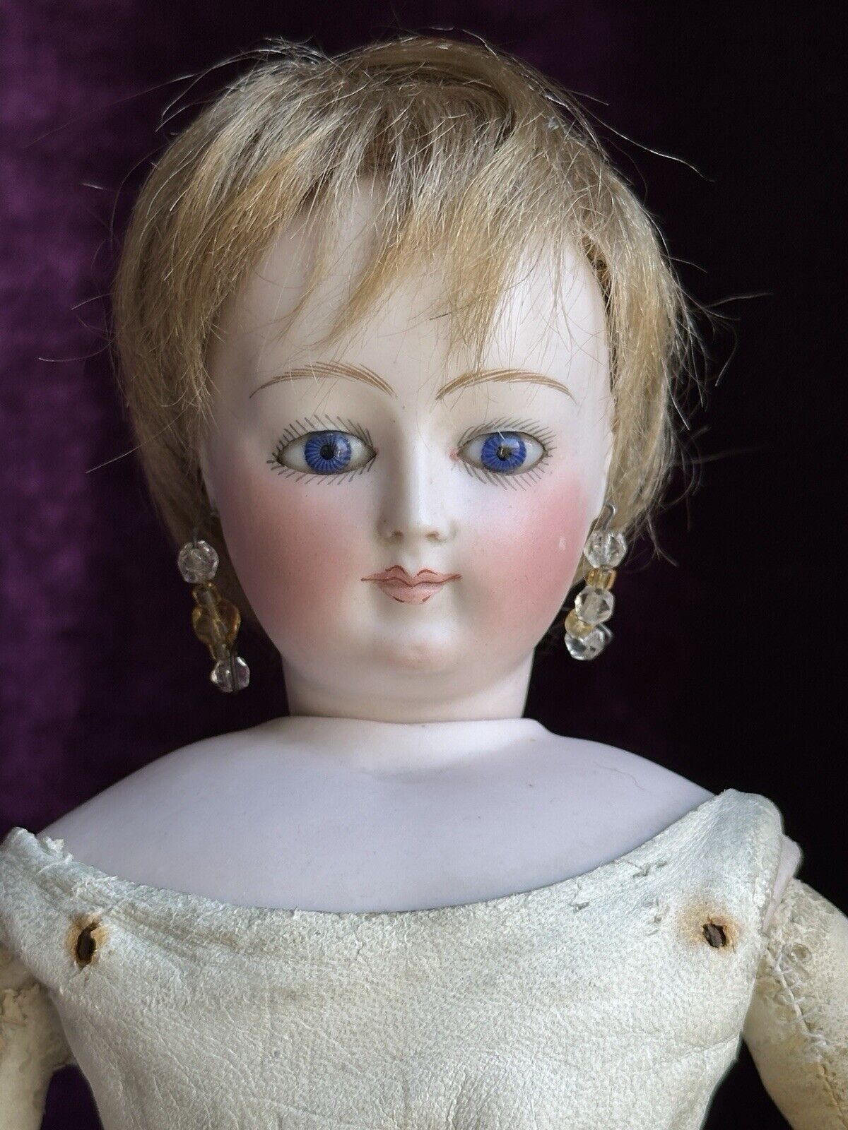 Antique French 15” Louis Doleac Bisque Head Fashion Depose Poupee Doll