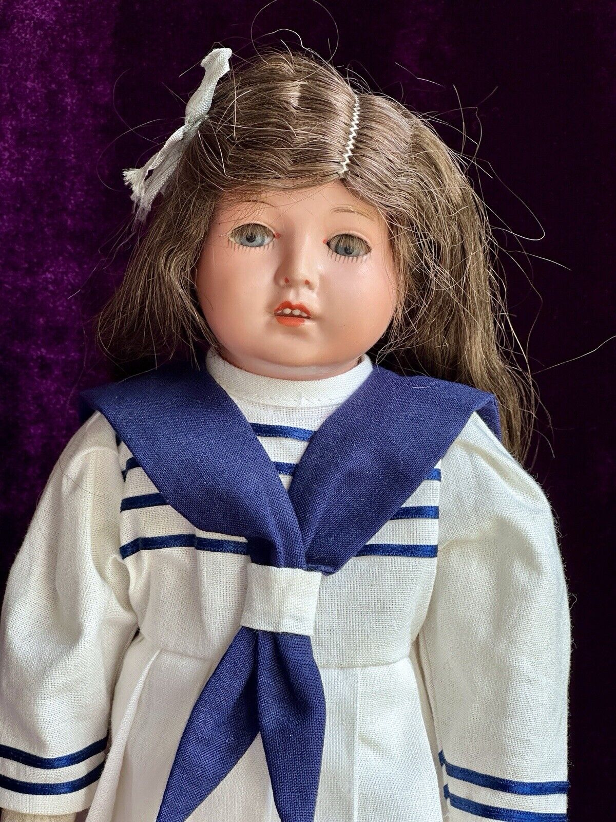 Antique German 15” Schildkröt and Kammer Reinhardt Celluloid Head Kid Body Doll