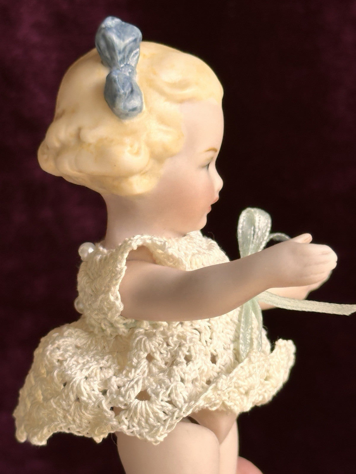 All Porcelain 5.5” Reproduction of Antique German Limbach Girl Doll