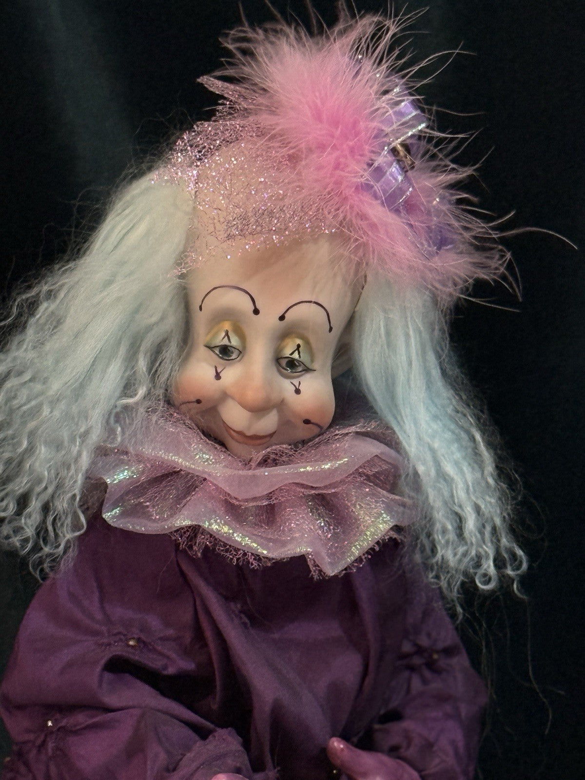 Artist Cynthia Baron Porcelain Jester Clown Mold “Kukla Klown” 18” Doll