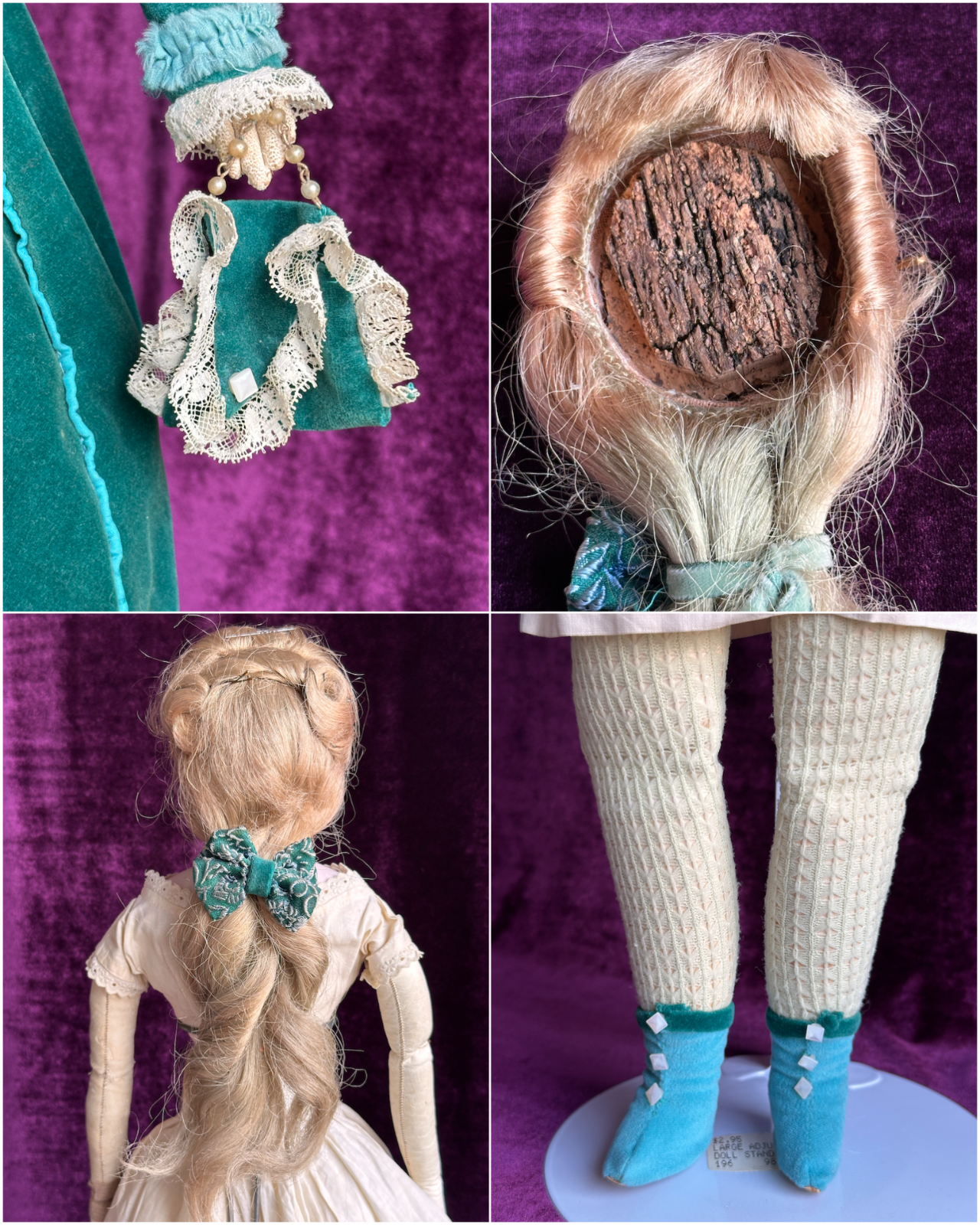 Antique French 19” Poupee Bisque Head Fashion Doll