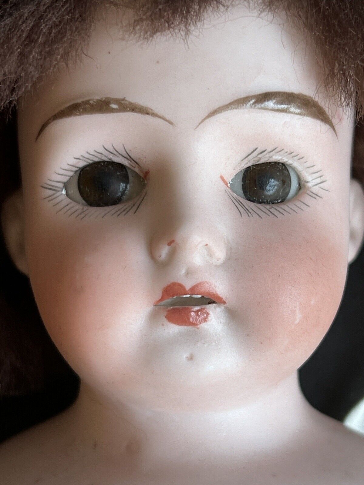 Antique German 12” Armand Marseille Darling Bisque Shoulder Head Doll
