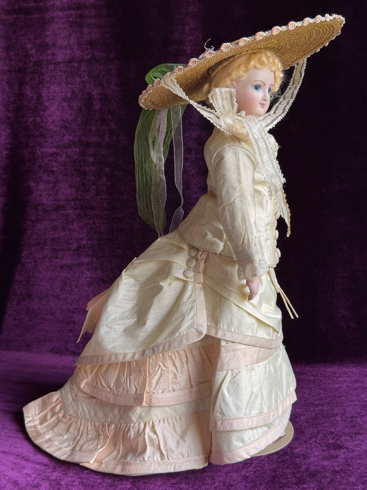 Porcelain 15.25” Reproduction of Antique French Smiling Bru Fashion Doll