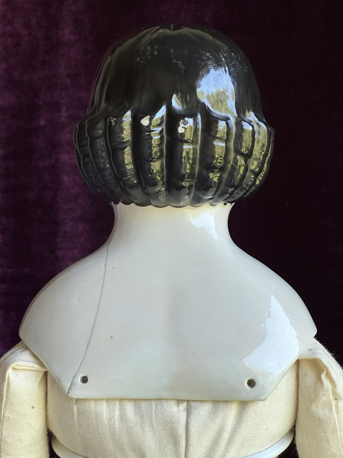 Large Antique German 25” Covered Wagon China Shoulder Head Doll