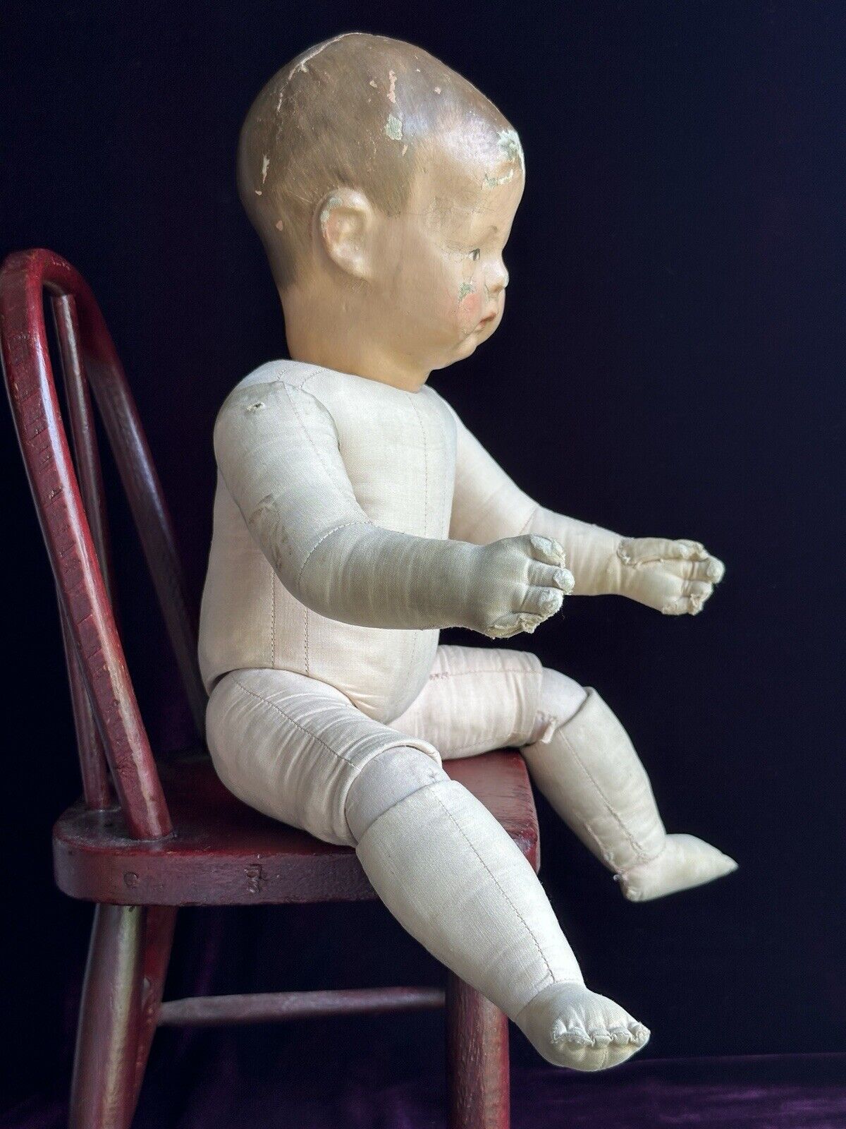 Rare Antique 1911 Kathe Kruse + Reinhardt Doll I Ball Jointed Swivel Head Boy