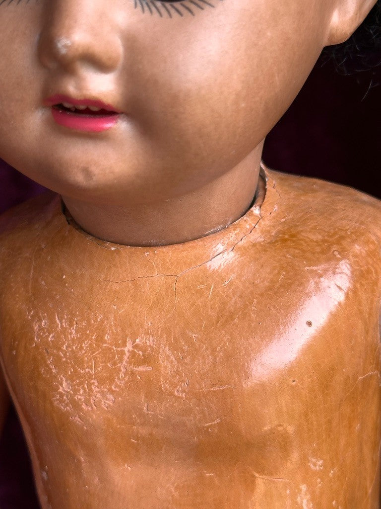 Rare Antique German 17" Armand Marseille 1894 Dep Dark Complexion Boy Doll