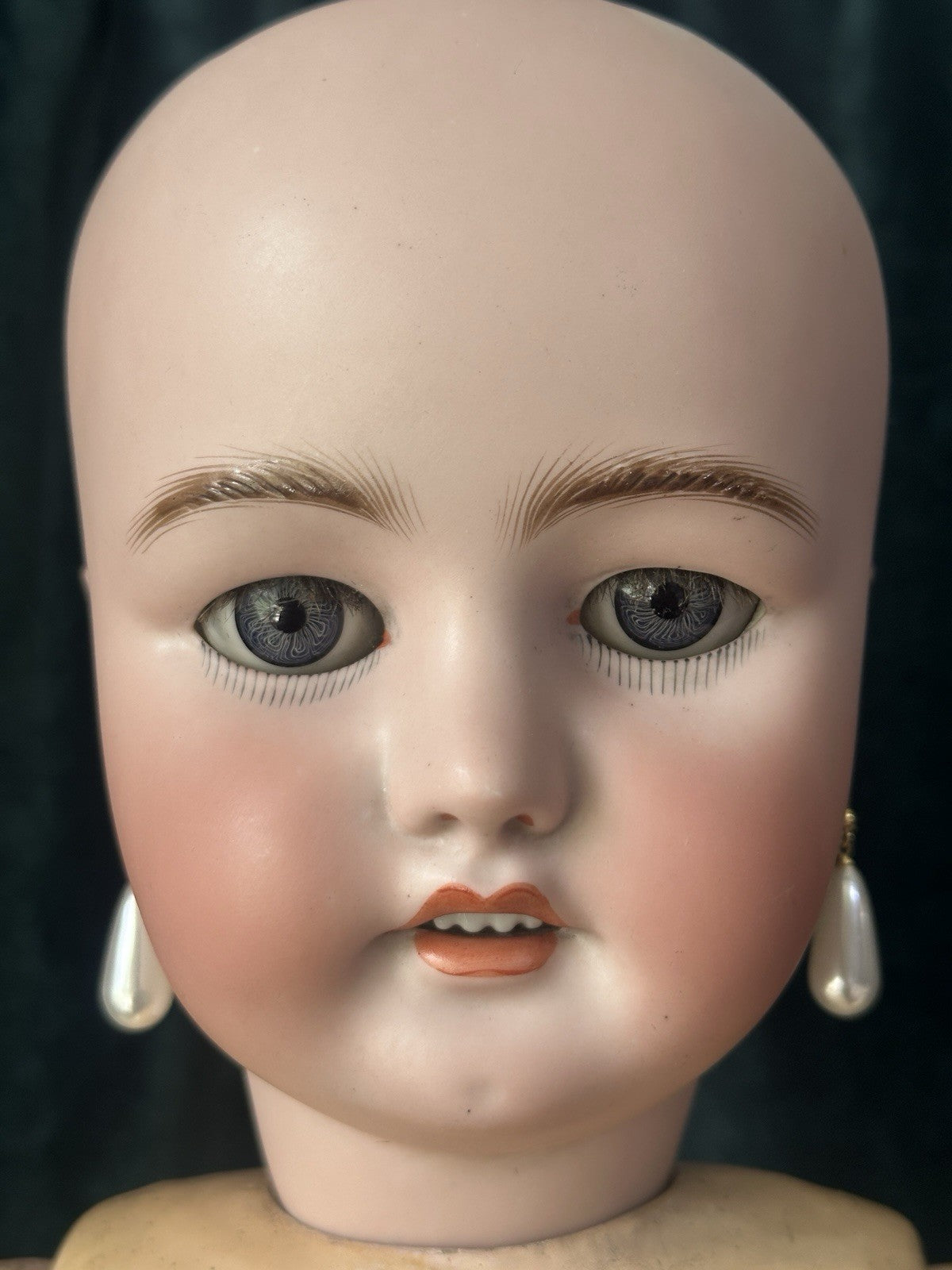 Antique German Simon Halbig and C.M. Bergmann Bisque Head 28” Doll
