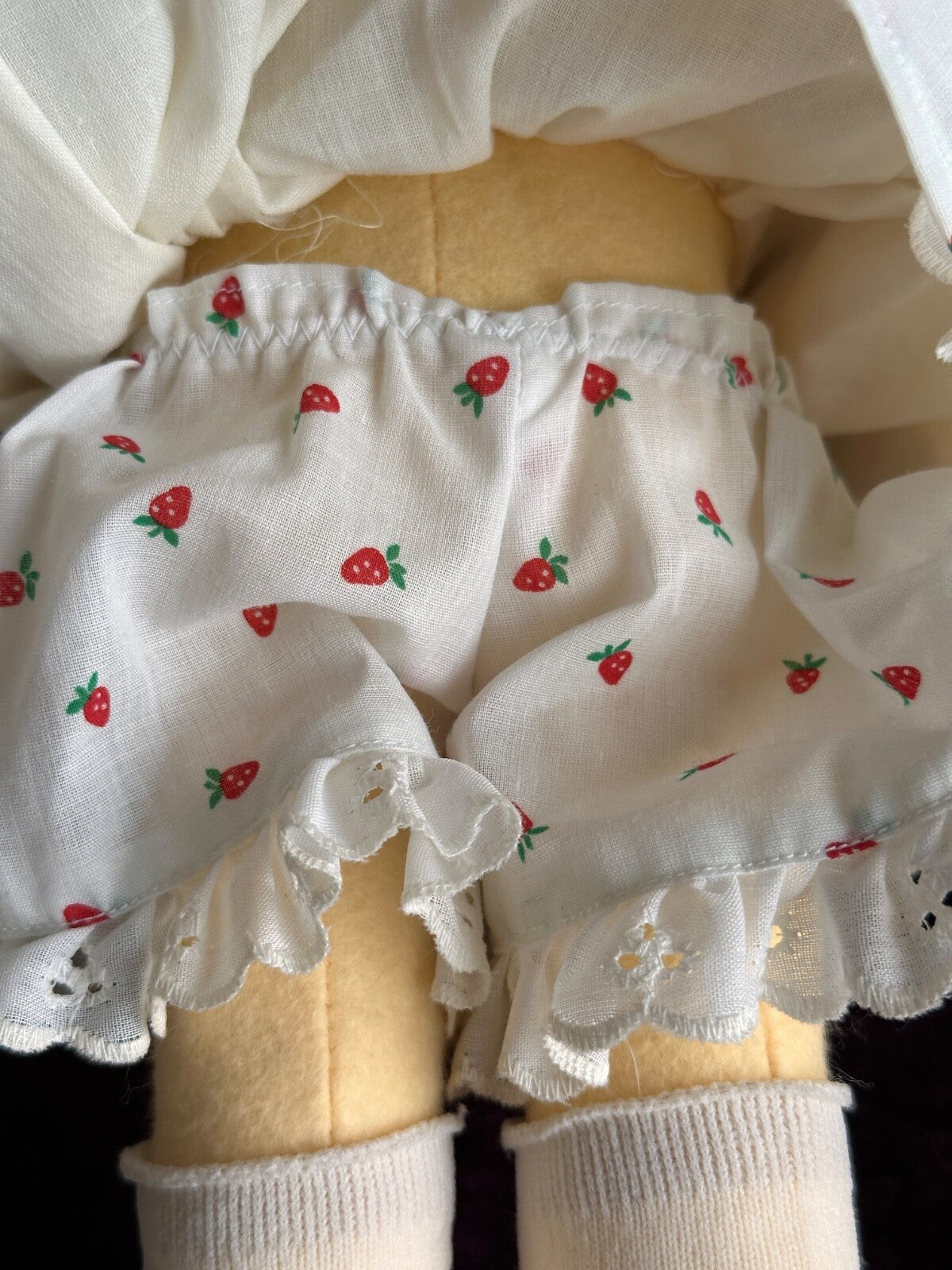 Lot of 2 Vintage Handmade Cloth Felt Dolls