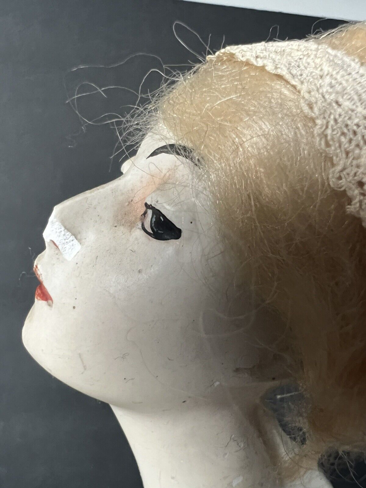 Antique Art Deco French (?) Chalkware Boudoir Lamp Doll