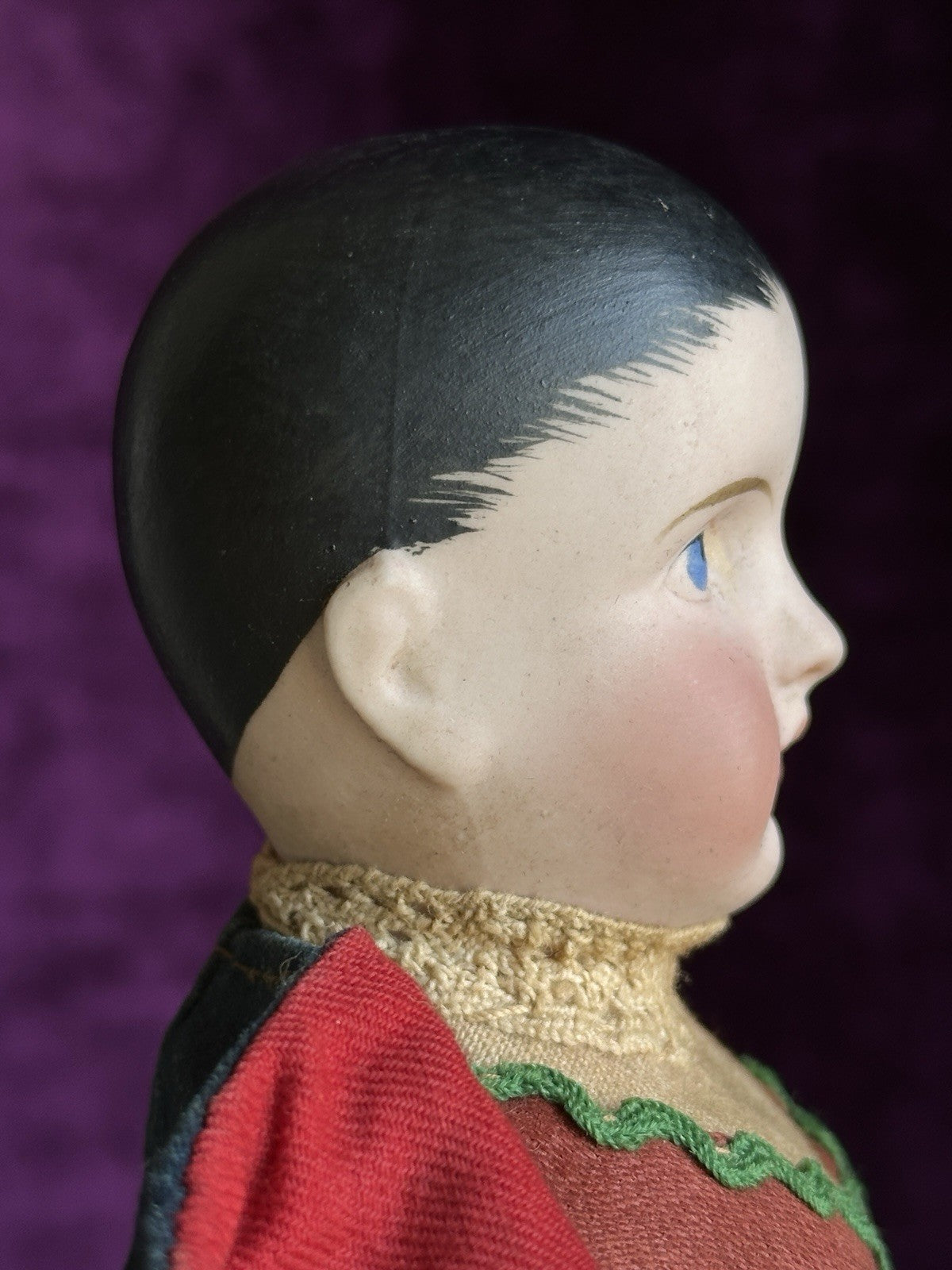 Rare Antique French or German 11” Parian Type Bisque Shoulder Head Boy Doll