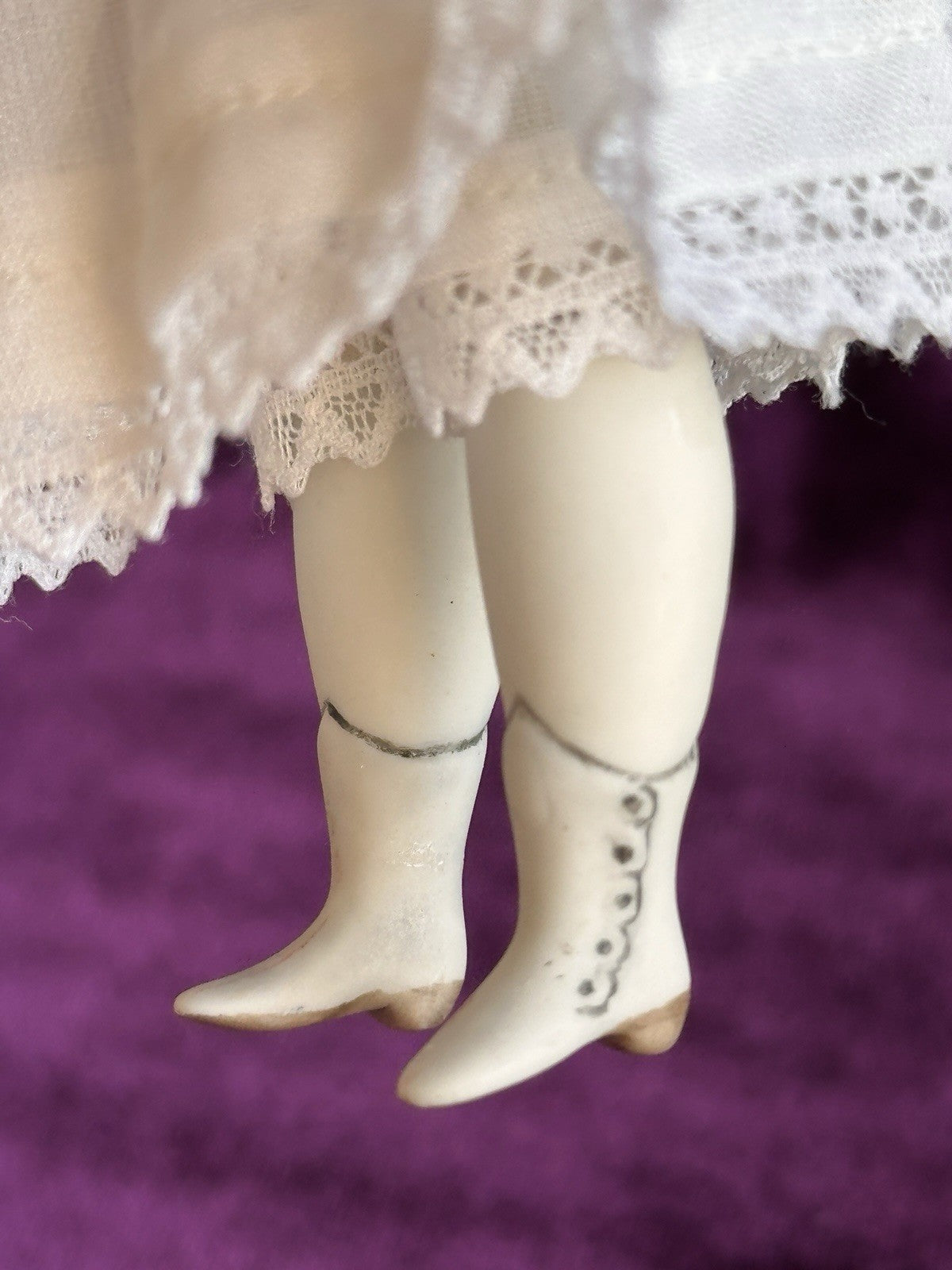 Porcelain Miniature Cathy Hansen Repro of Antique French Huret Dollhouse Doll