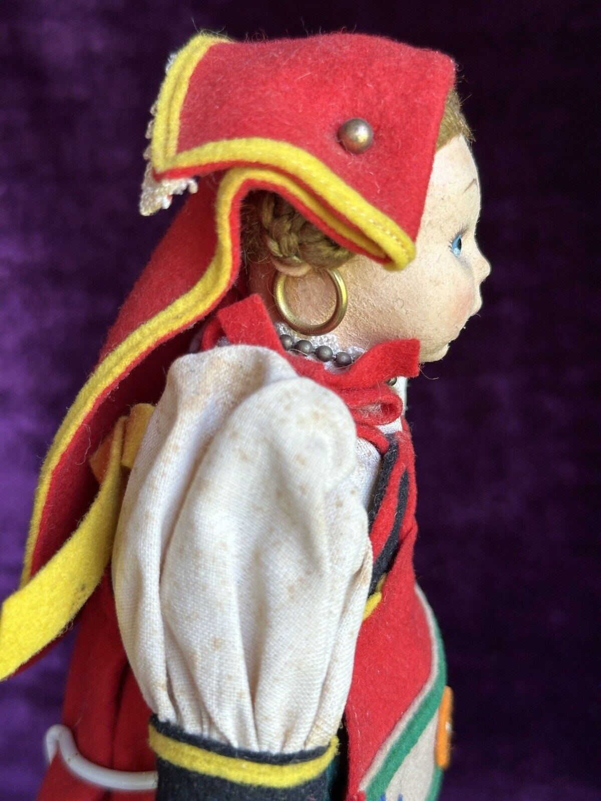 Vintage Italian 9” Lenci Mascotte Felt Cloth Doll with Tags
