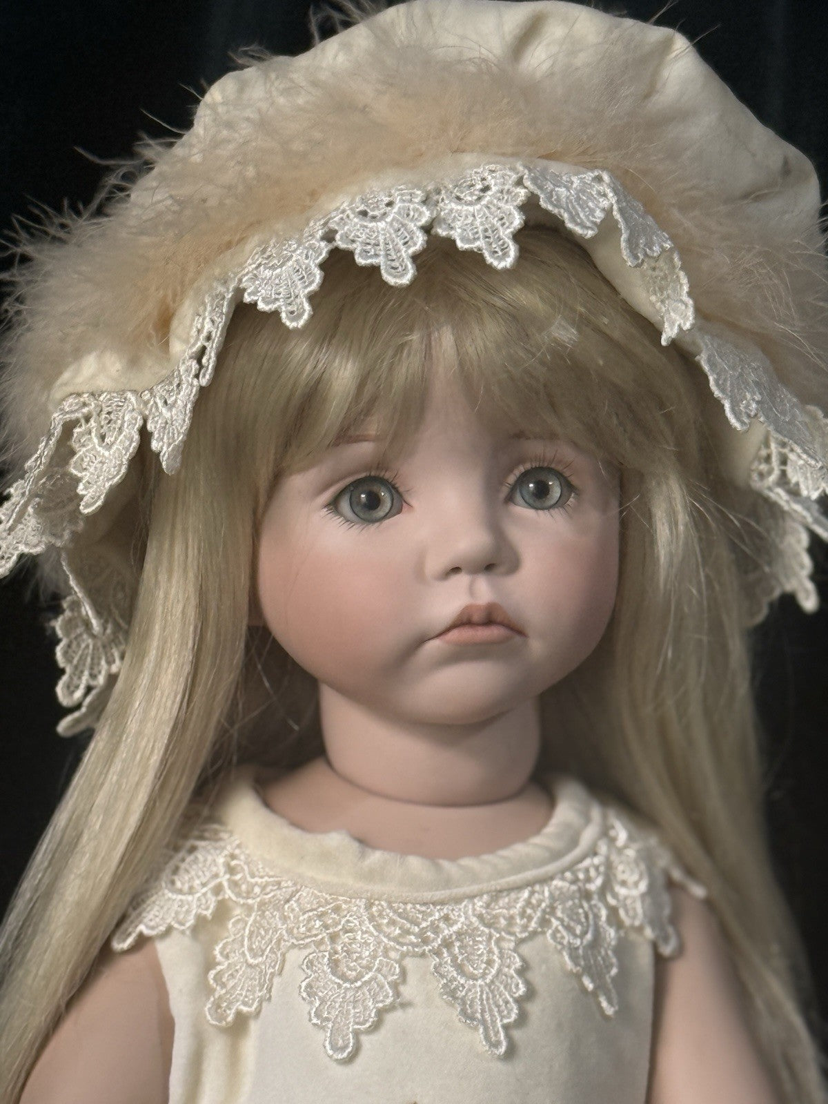 Collectible All Porcelain 24” Doll by Linda Rick The Doll Maker