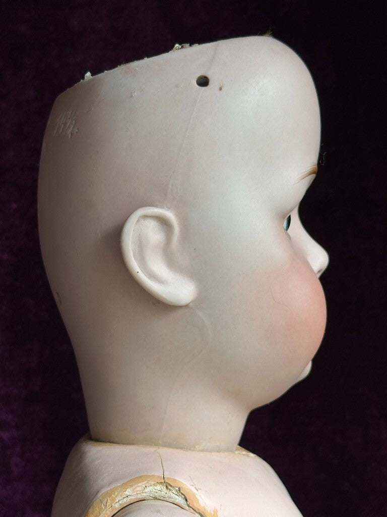 Antique German 26” JDK Kestner 214 Bisque Head Doll Composition Body