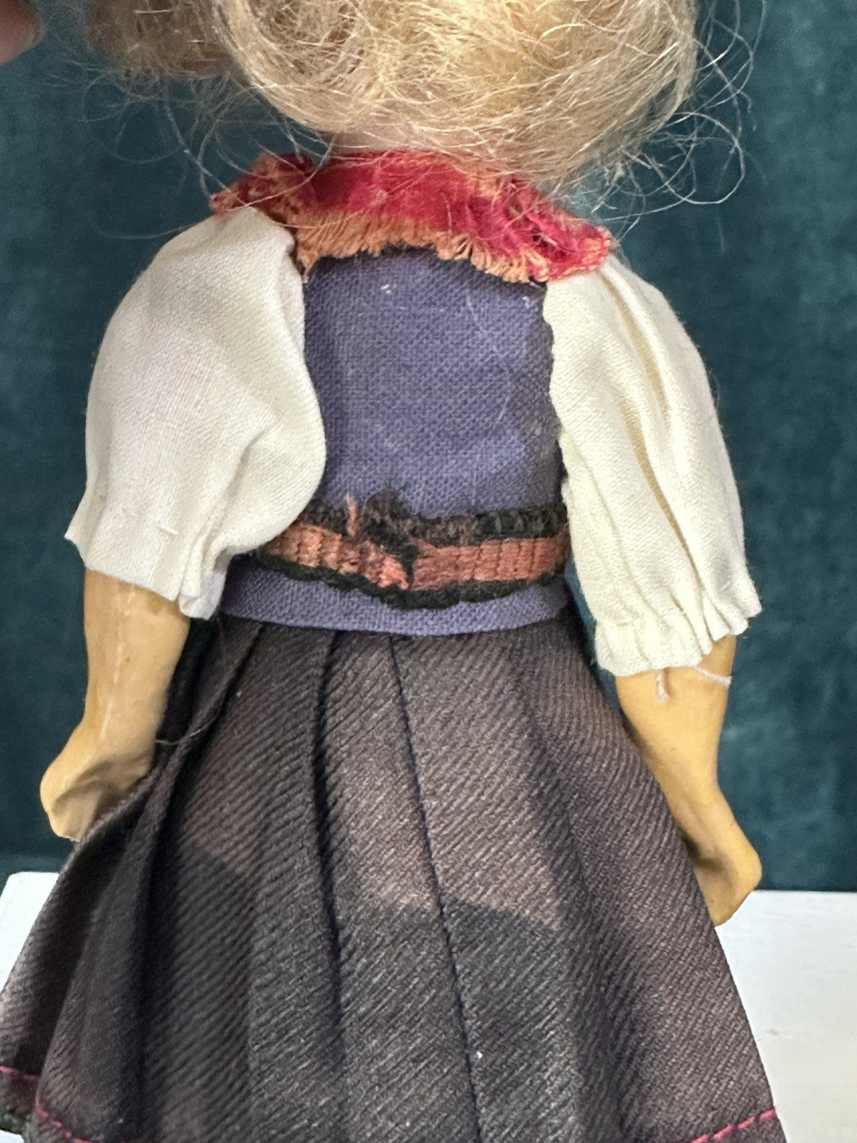 Antique German 4 3/4” Mignonette Doll Bisque Head Composition Body