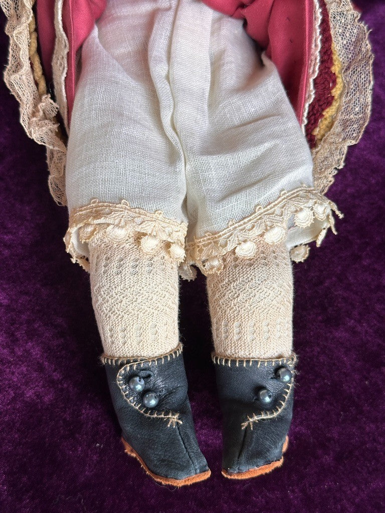 Antique German 16” Early Kestner Alphabet Series Closed Mouth Bisque Head Doll