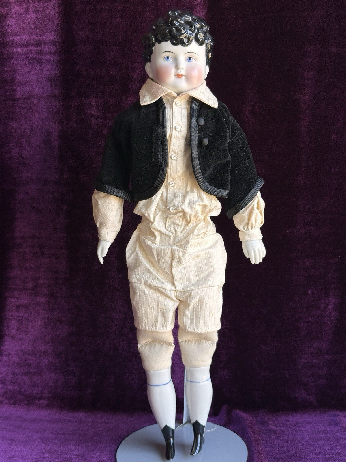 Rare Antique German Alt, Beck & Gottschalck 1214 China Shoulder Head Boy Doll