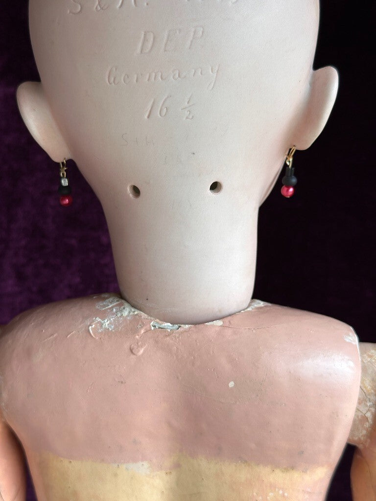 Huge Antique German 36" Simon Halbig 1079 Dep Bisque Head Doll