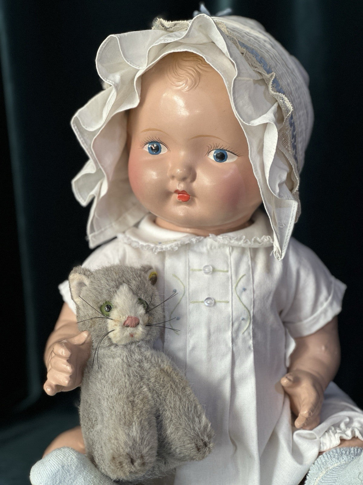 Vintage Unmarked All Composition 17” Baby Doll