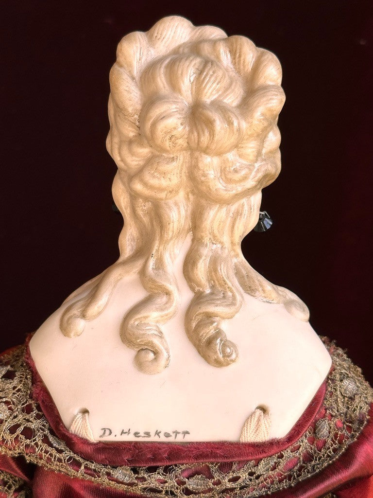 Vintage 16” Porcelain Parian China Pierced Ears Fashion Doll