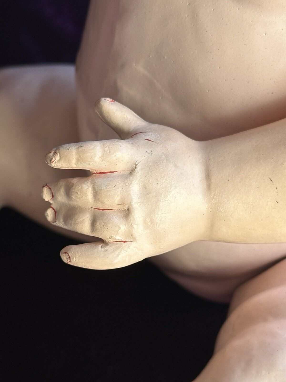 Large Antique German 23” Armand Marseille 990 Bisque Head Baby Doll