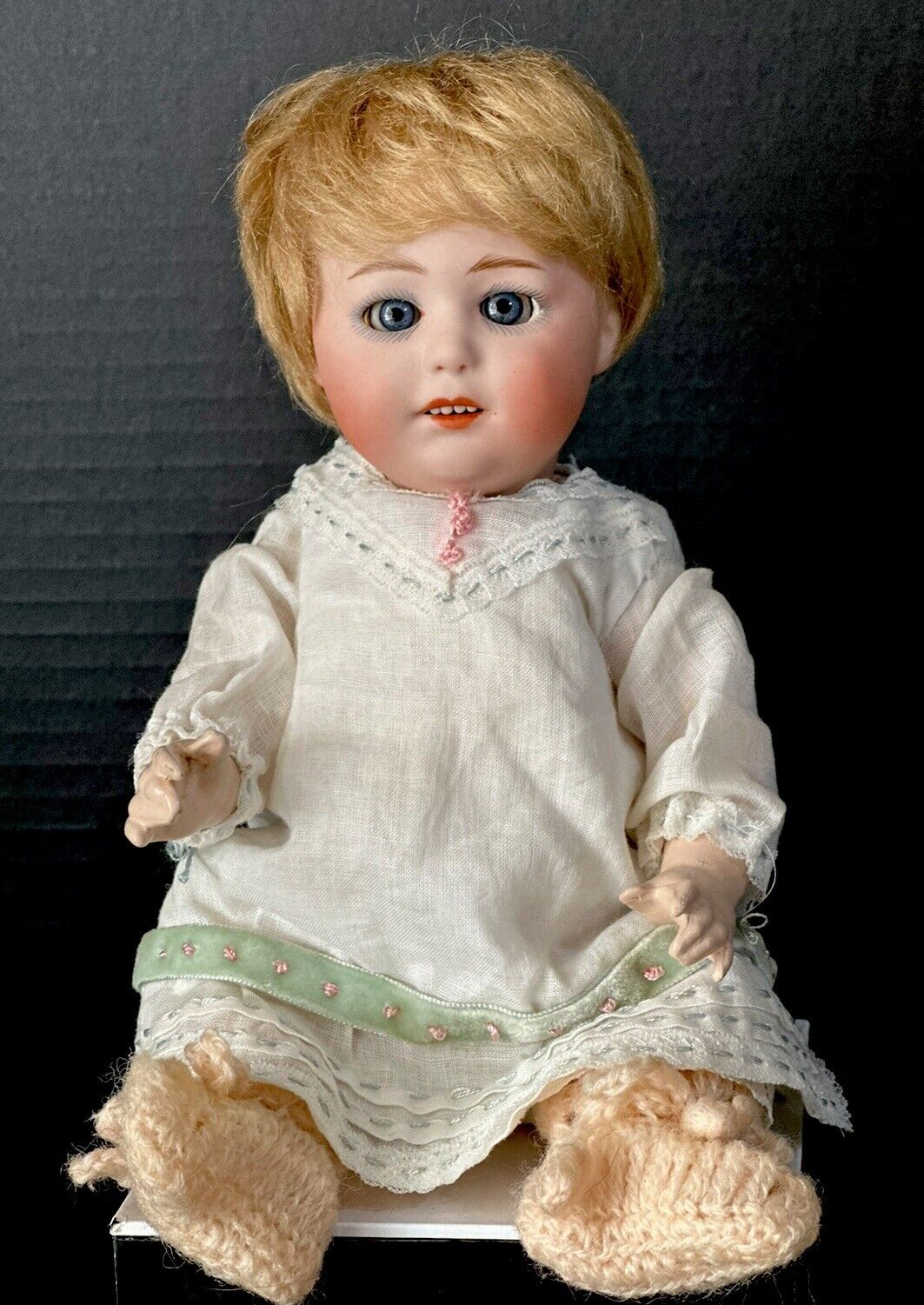 Rare Antique German Heubach Gebrüder Mold 10532 Bisque Head Character 9” Doll