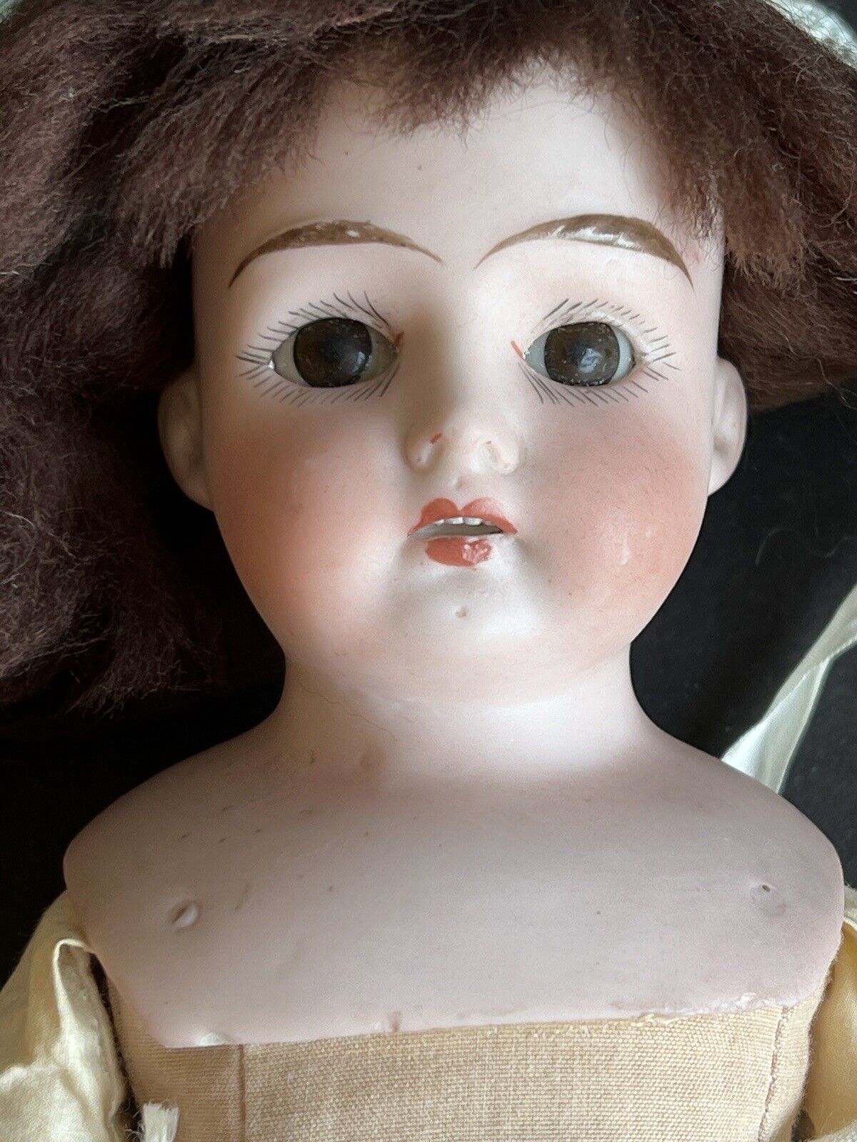 Antique German 12” Armand Marseille Darling Bisque Shoulder Head Doll