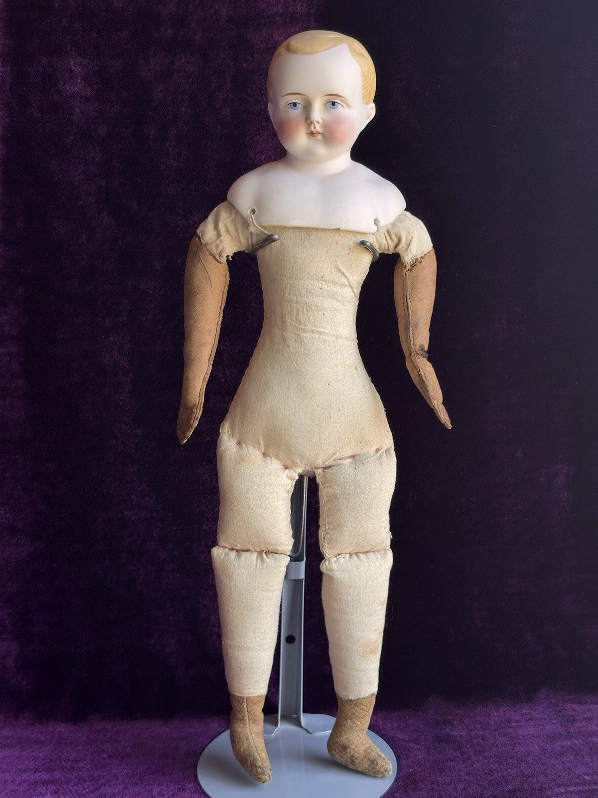 Rare Antique German 15” Alt, Beck & Gottschalck (?) Bisque Parian Boy Doll