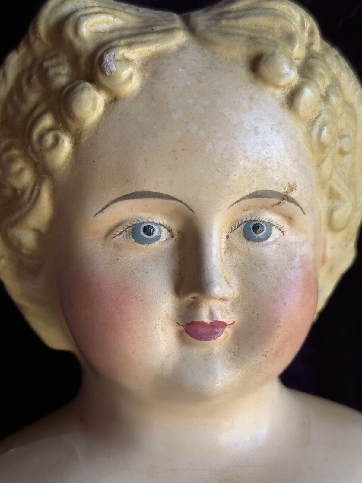 Large Antique American Greiner #10 Papier Mache Head Doll Restored by Emma Clear
