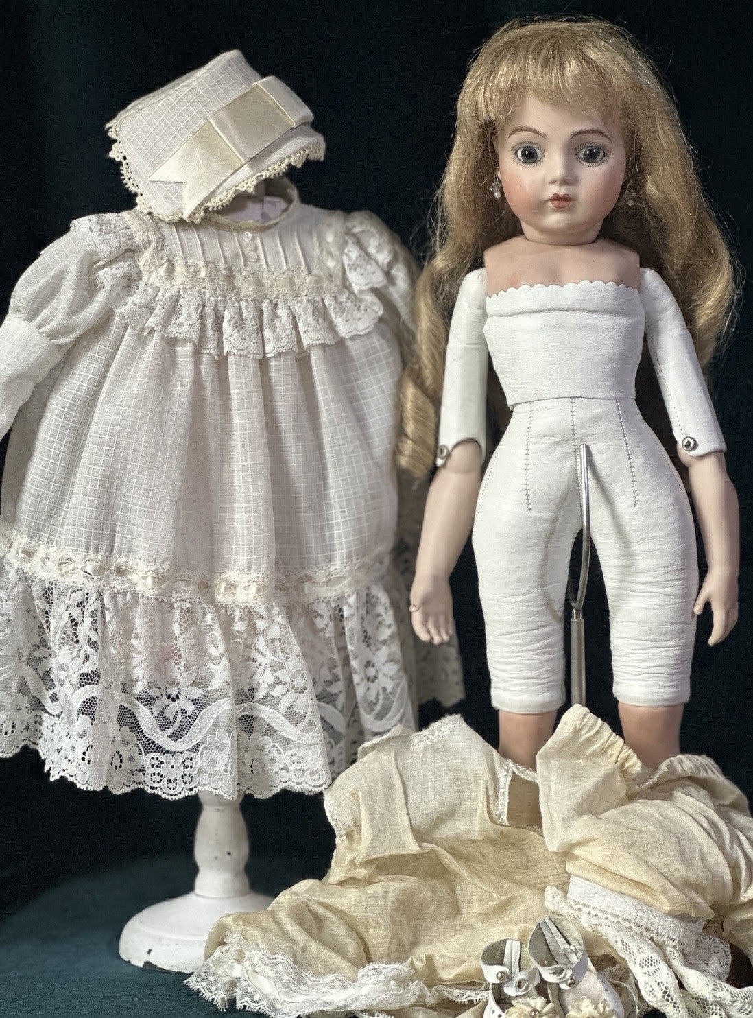 Vintage Reproduction of Antique French Bru Jne 15” Doll Porcelain Head