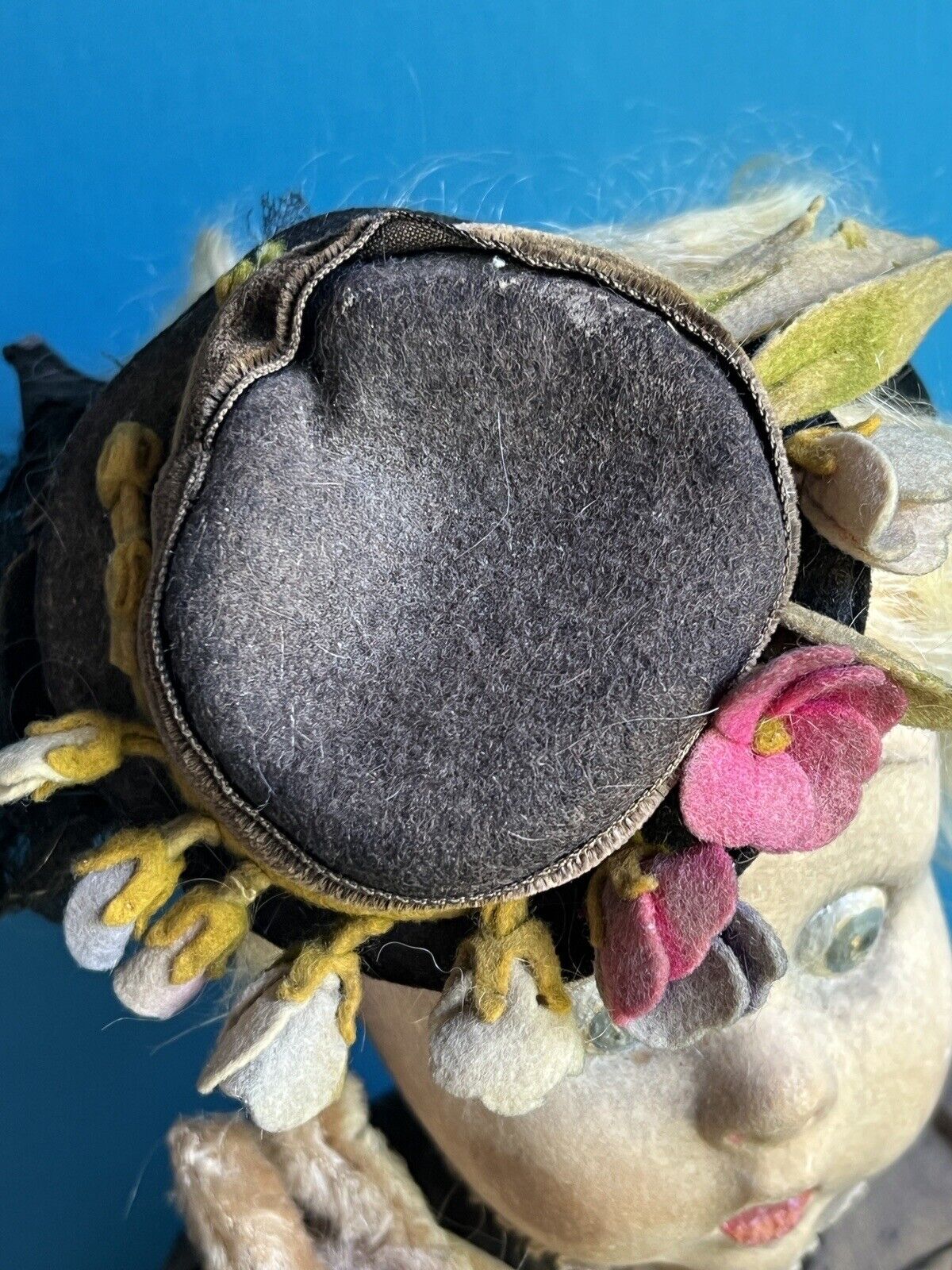 Rare Vintage Italian All Original Lenci Googly Eyes Felt Doll The Merry Widow