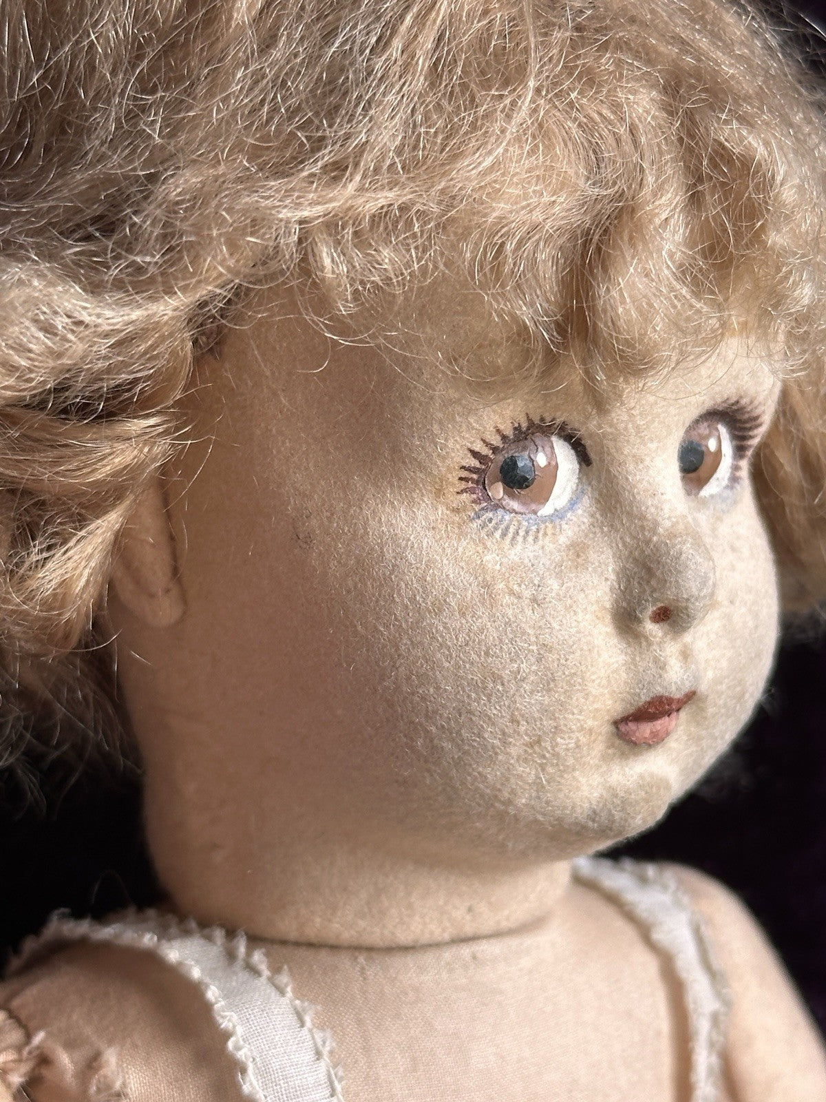 Vintage Italian 12” Lenci 111 Felt Cloth Character Doll