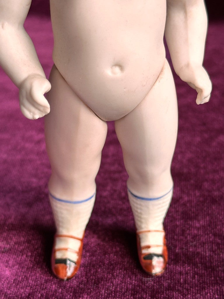 Lot of 2 Antique German Miniature Kestner 150 All Bisque Mignonette Dolls